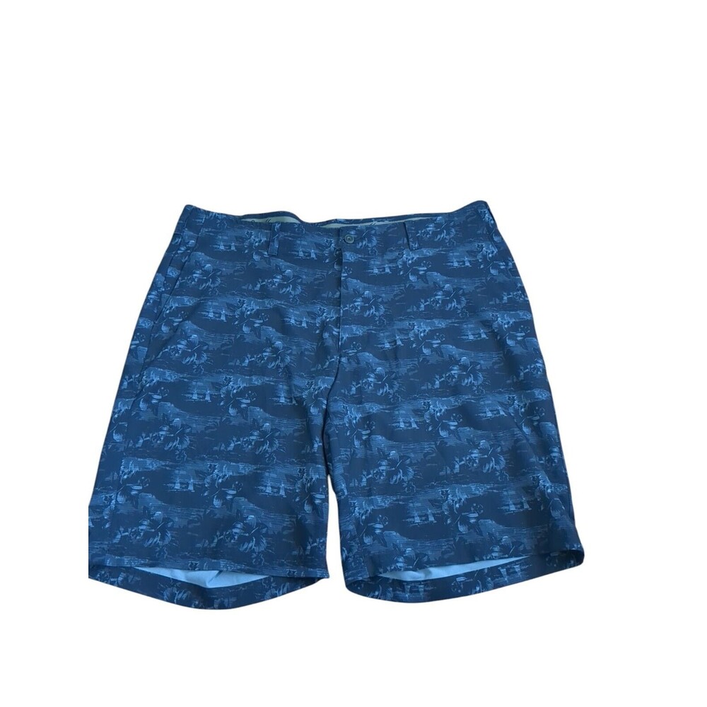 Ben Hogan Mens Performance Blue Floral Golf Shorts Moisture Wicking Size 38